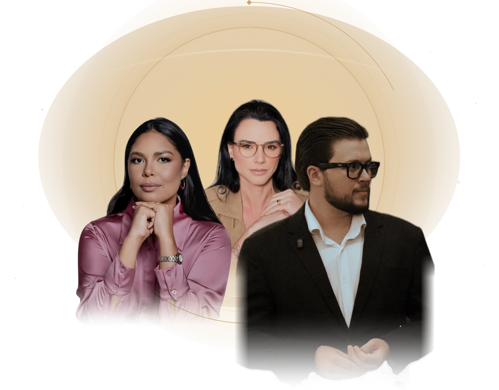 Os três mentores do SML: Júlia Natale, Dra. Tamiris Giacomin e Pedro Serafim